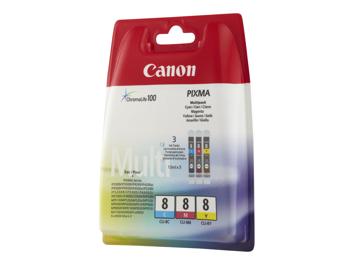 Canon CLI-8 C/M/Y ink cartridge 3 pc(s) Original Cyan, Magenta, Yellow