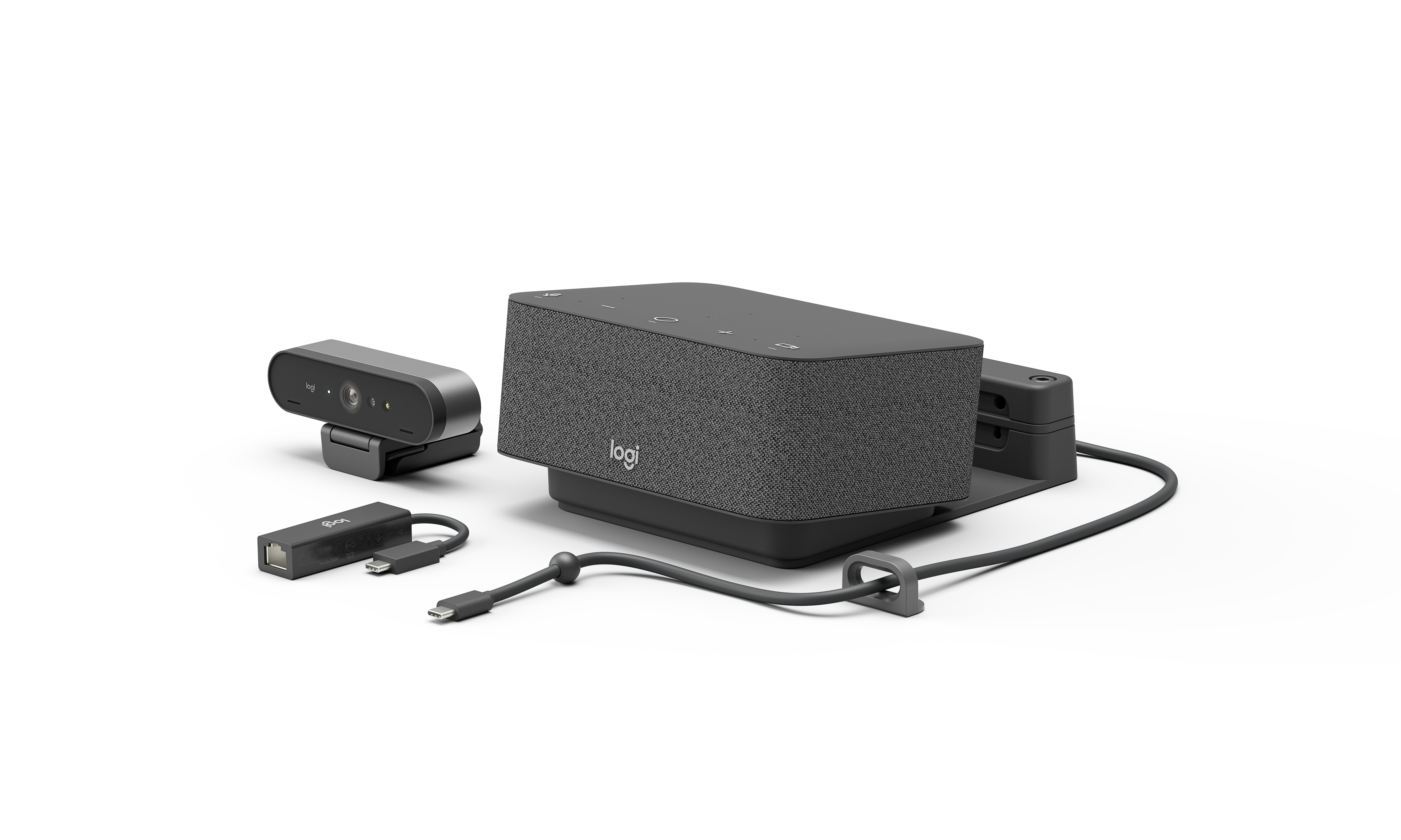 Logitech Logi Dock Focus Room Kit - Kit fr Videokonferenzen (Logitech BRIO Ultra HD Pro Webcam, Logitech Logi Dock)