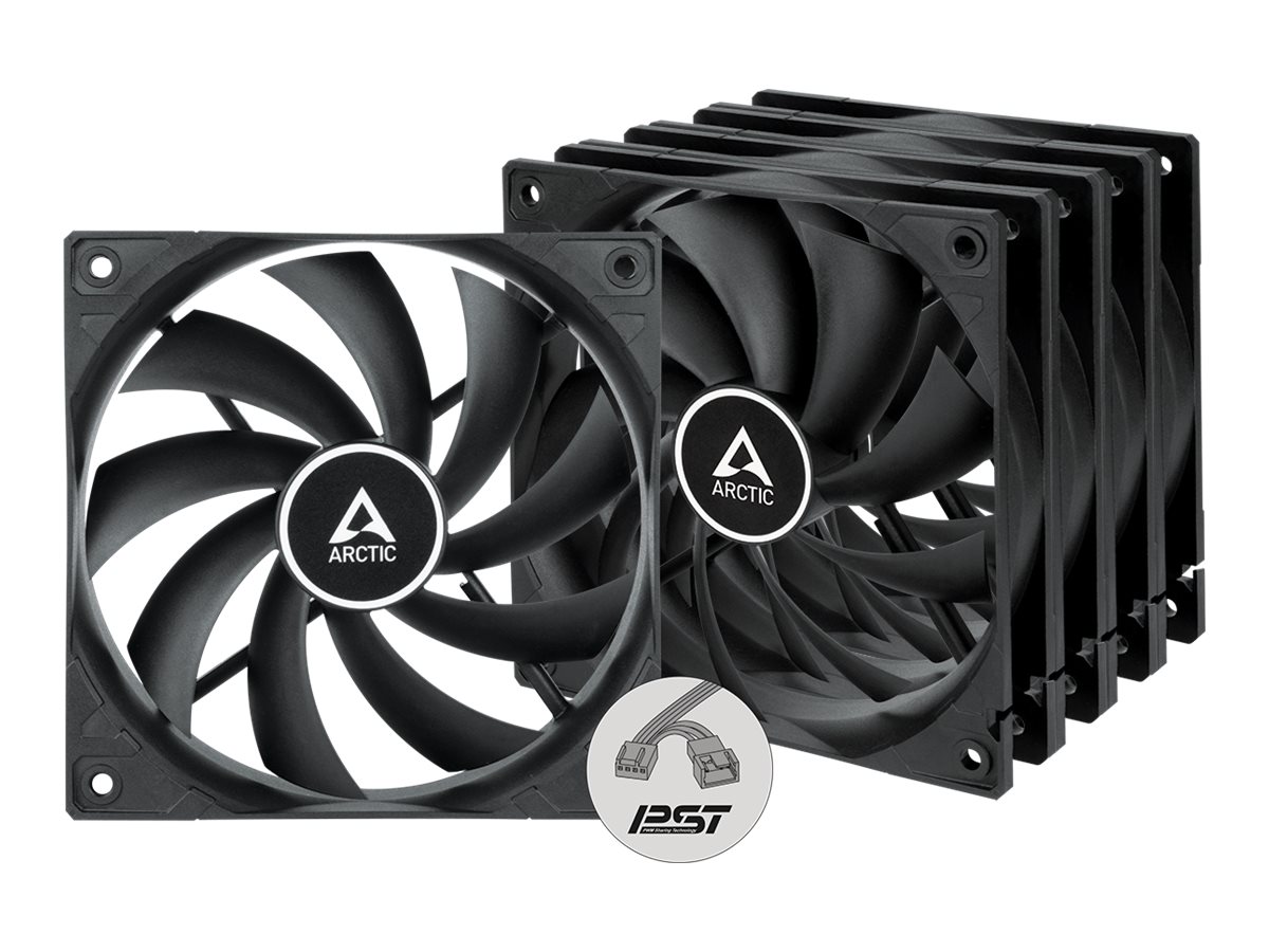 Arctic F12 PWM PST - Value Pack - Gehuselfter - 120 mm - Schwarz (Packung mit 5)