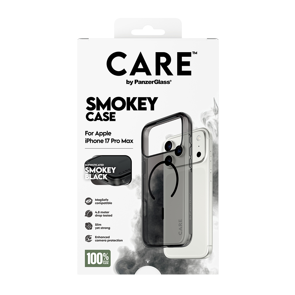 PanzerGlass CARE by � Flagship Case Urban Explorer Smokey w. Black MagSafe iPhone 17 Pro Max coque de protection pour t�l�phones portables Housse Noir