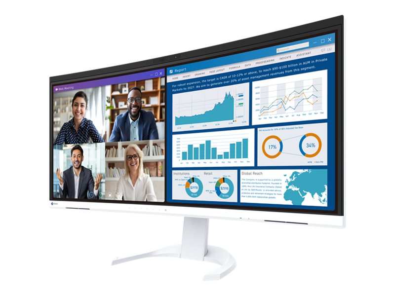 EIZO FlexScan EV3450XC-WT Monitor PC 86,6 cm (34.1) 3440 x 1440 Pixel UltraWide Quad HD LCD Bianco