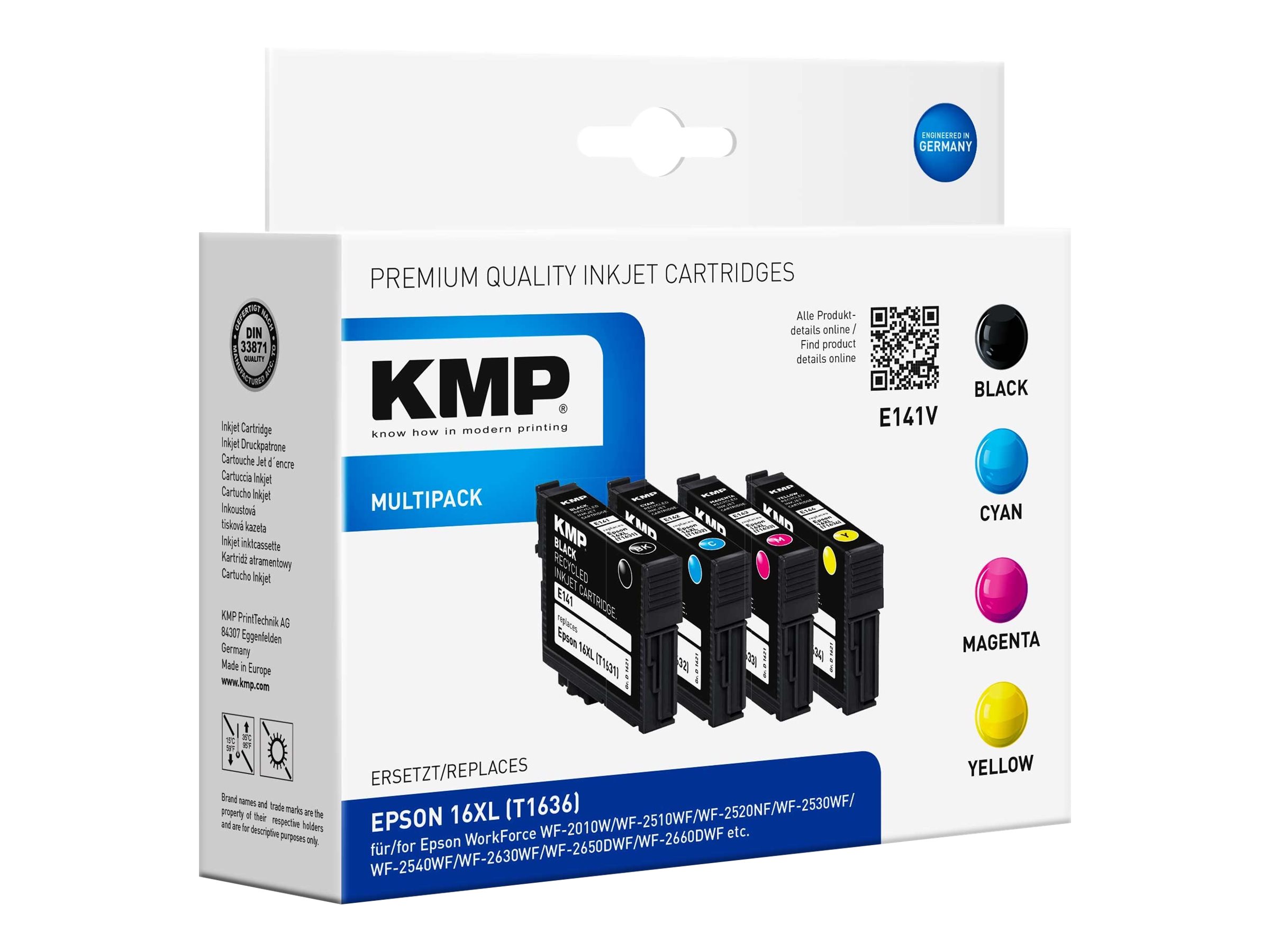 KMP 1621,4050 ink cartridge 4 pc(s) Black, Cyan, Magenta, Yellow