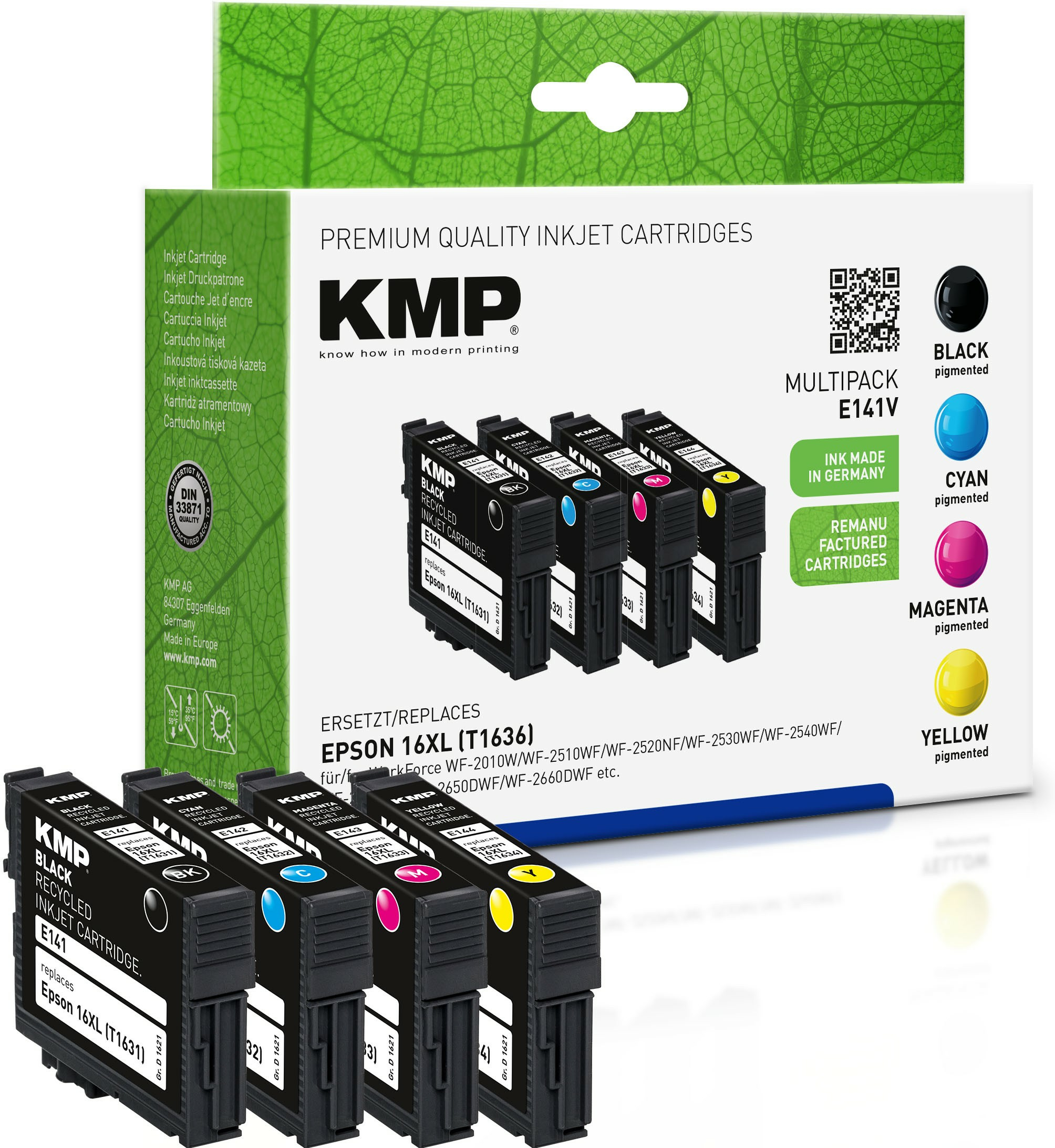 KMP 1621,4050 ink cartridge 4 pc(s) Black, Cyan, Magenta, Yellow