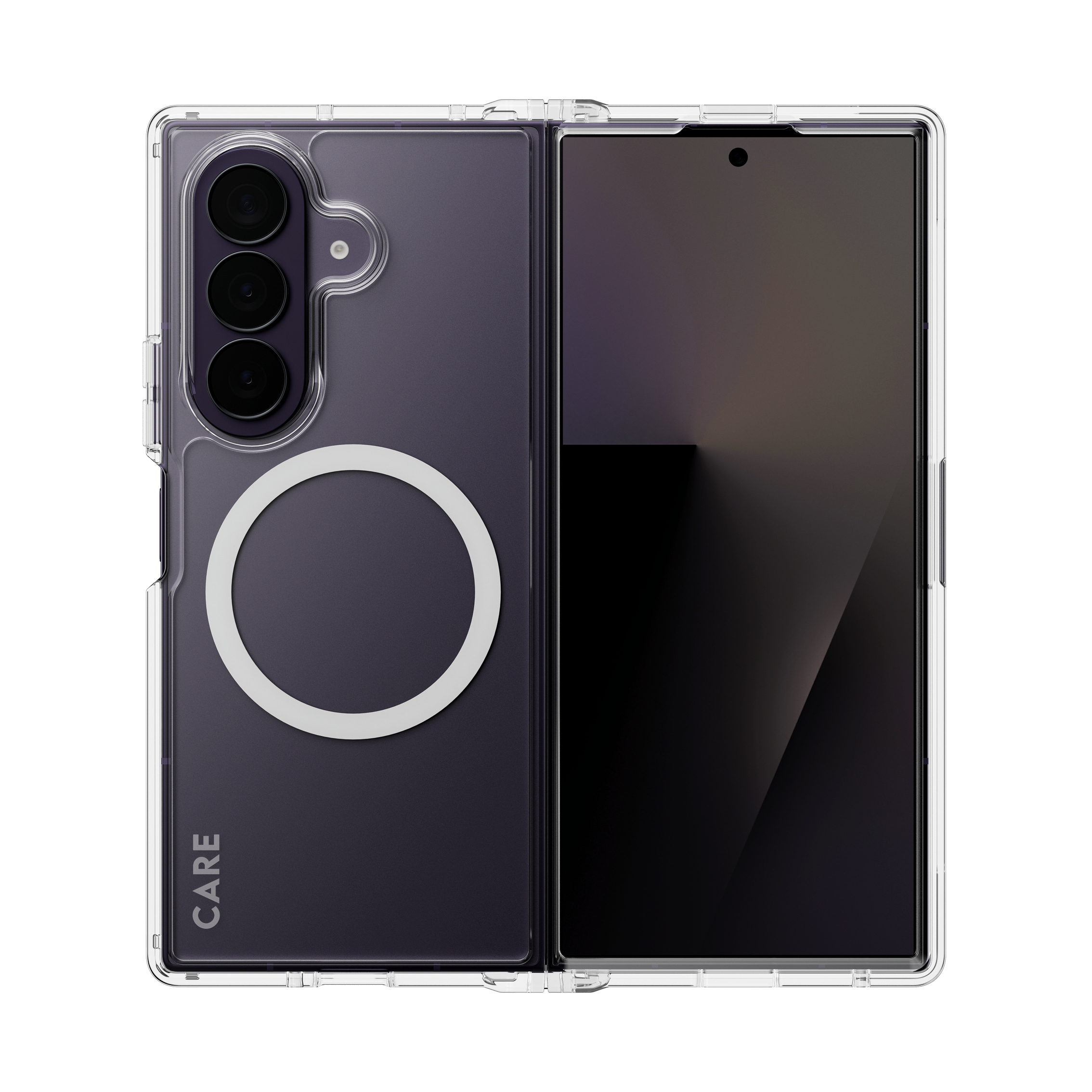 PanzerGlass CARE by � Urban Combat Case Transparent w. White Qi Samsung Galaxy Fold8 Ultra | Fold7 funda para tel�fono m�vil Transparente
