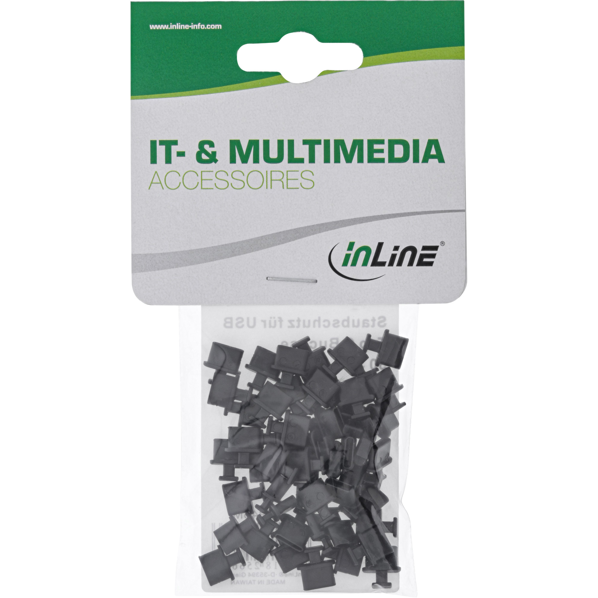 InLine Dust Cover for USB Type-C Female - Schloss fr USB-C-Port - Schwarz (Packung mit 50)