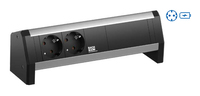 Bachmann Desk - Drinnen - Typ F - Aluminium - Kunststoff - 2 AC-Ausgnge - 1 Stck(e)