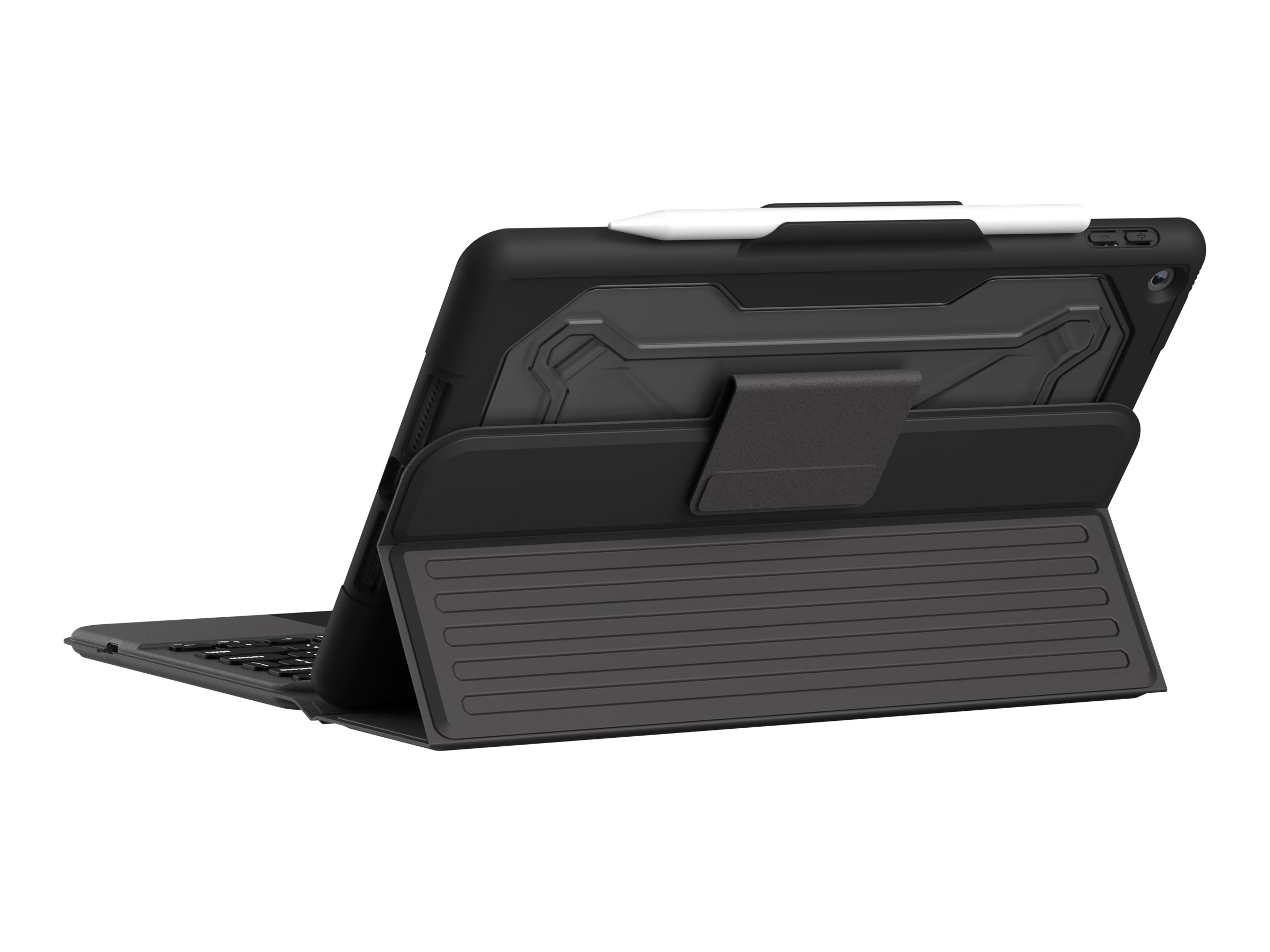 Urban Armor Gear UAG Rugged Bluetooth Keyboard w/Trackpad for iPad 10.2 German - Black/Ash - Tastatur und Folioh�lle (H�lle)