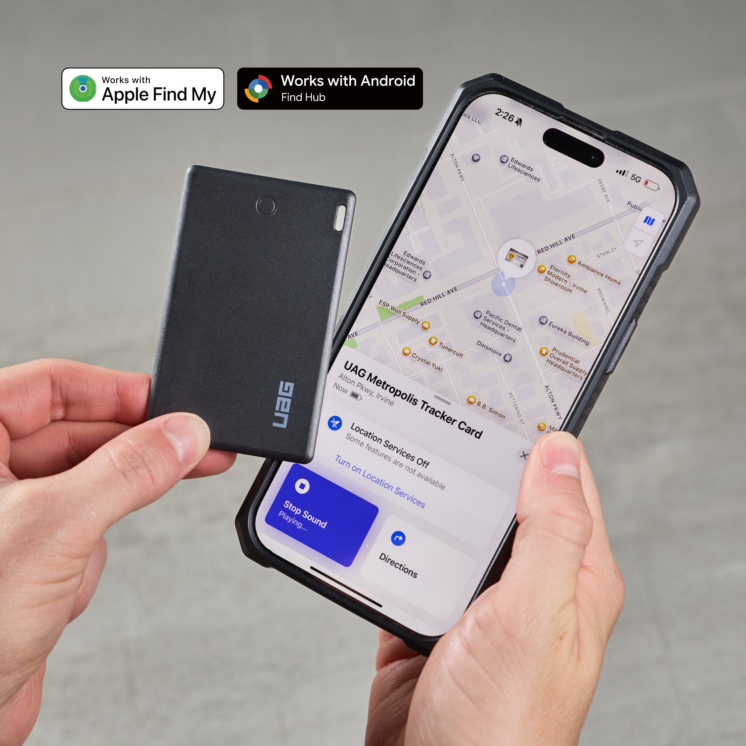 Urban Armor Gear UAG Metropolis Magnetic Wallet inkl. Trackerkarte-AG mit