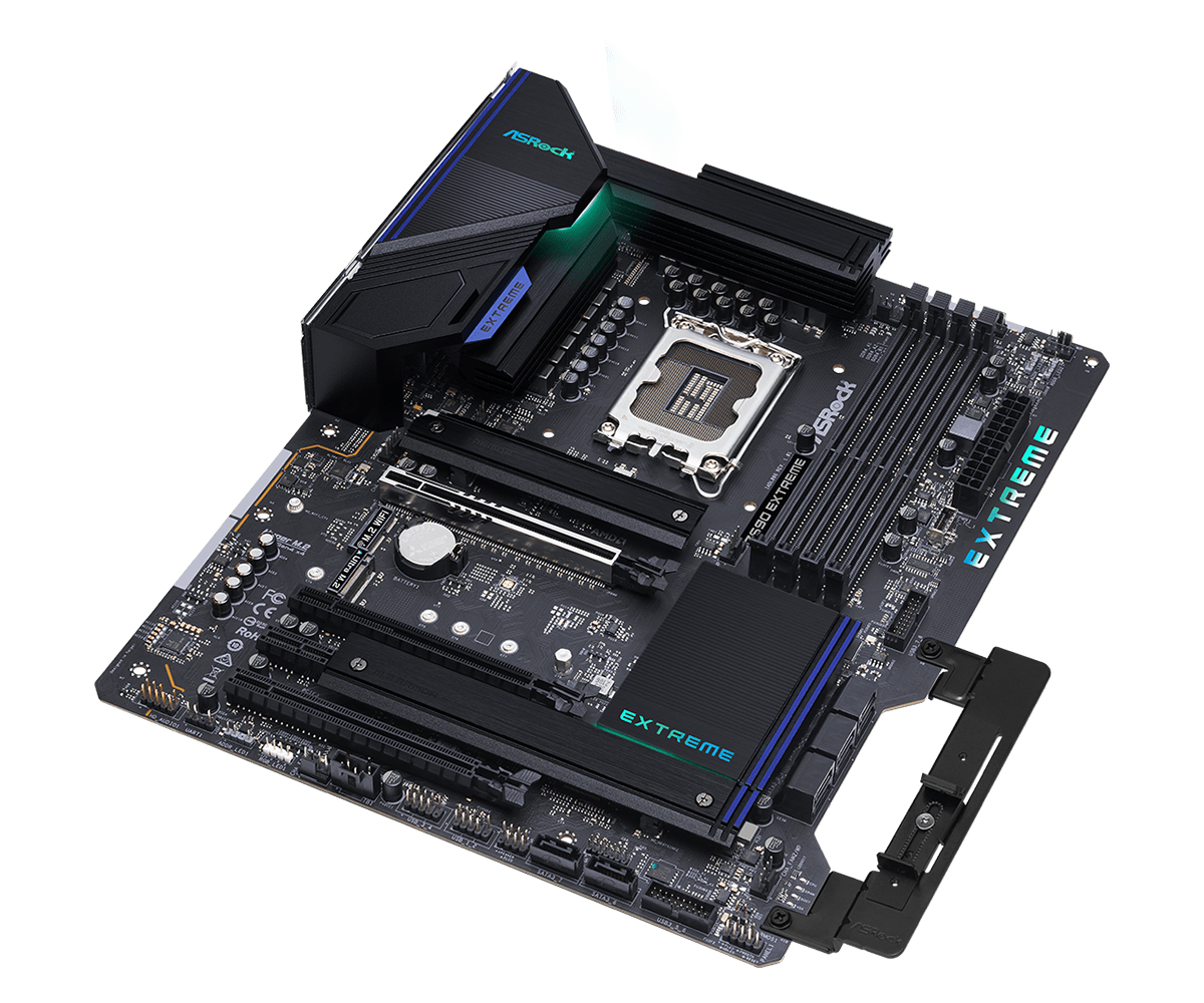 ASRock Z690 Extreme - Motherboard - ATX - LGA1700-Sockel - Z690 Chipsatz - USB-C Gen2, USB 3.2 Gen 1, USB 3.2 Gen 2, USB-C Gen 2x2 - Gigabit LAN, 2.5 Gigabit LAN - Onboard-Grafik (CPU erforderlich)