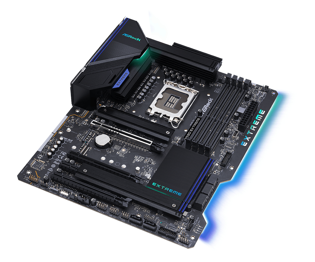 ASRock Z690 Extreme - Motherboard - ATX - LGA1700-Sockel - Z690 Chipsatz - USB-C Gen2, USB 3.2 Gen 1, USB 3.2 Gen 2, USB-C Gen 2x2 - Gigabit LAN, 2.5 Gigabit LAN - Onboard-Grafik (CPU erforderlich)