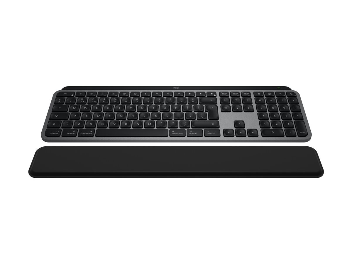 Logitech MX Keys S Combo for Mac keyboard Mouse included Home/Office RF Wireless + Bluetooth AZERTY French Aluminium, Black
