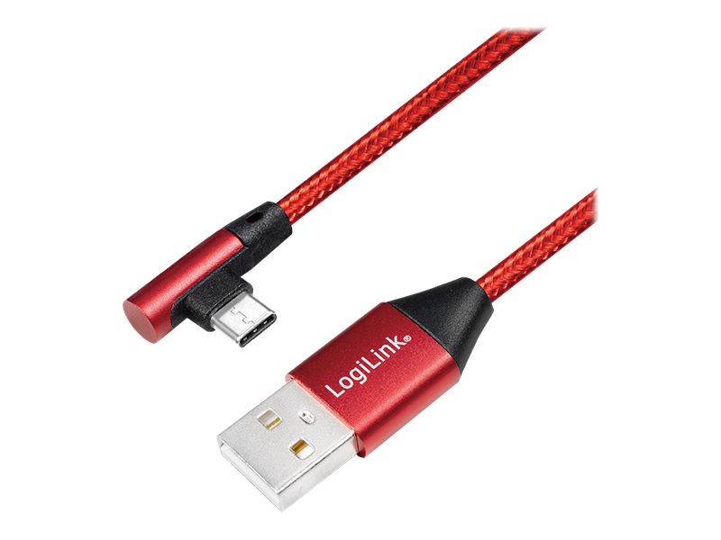 LogiLink USB-Kabel - 24 pin USB-C (M) gewinkelt zu USB (M)