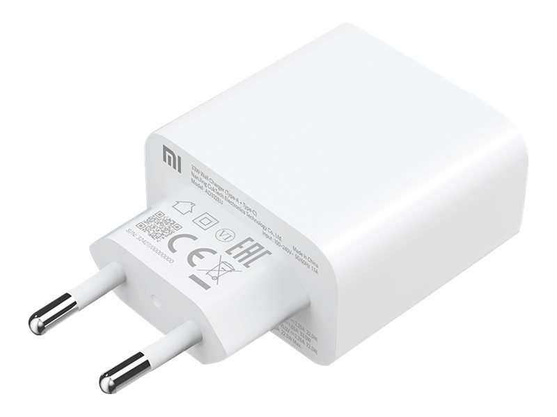 Xiaomi Mi - Netzteil - 33 Watt - 3 A - PD - 2 Ausgabeanschlussstellen (USB, 24 pin USB-C)