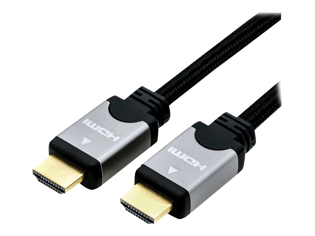 ROLINE 11.04.5855 cble HDMI 10 m HDMI Type A (Standard) Noir, Argent