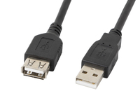 Lanberg CA-USBE-10CC-0007-BK USB cable USB 2.0 0.7 m USB A Black - Kabel - Digital/Daten