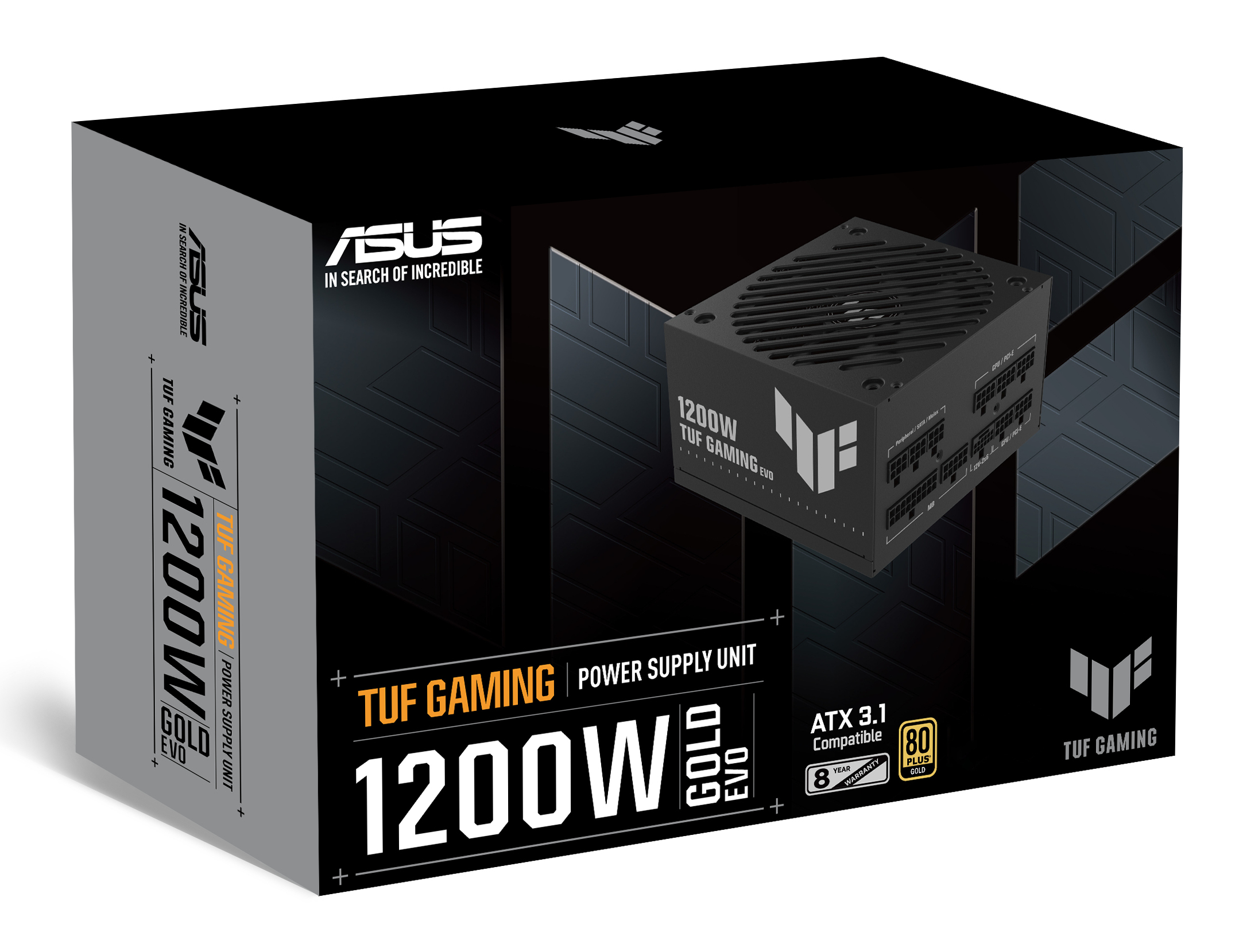 ASUS TUF-GAMING-1200G-EVO unit� dalimentation d�nergie 1200 W 20+4 pin ATX ATX Noir