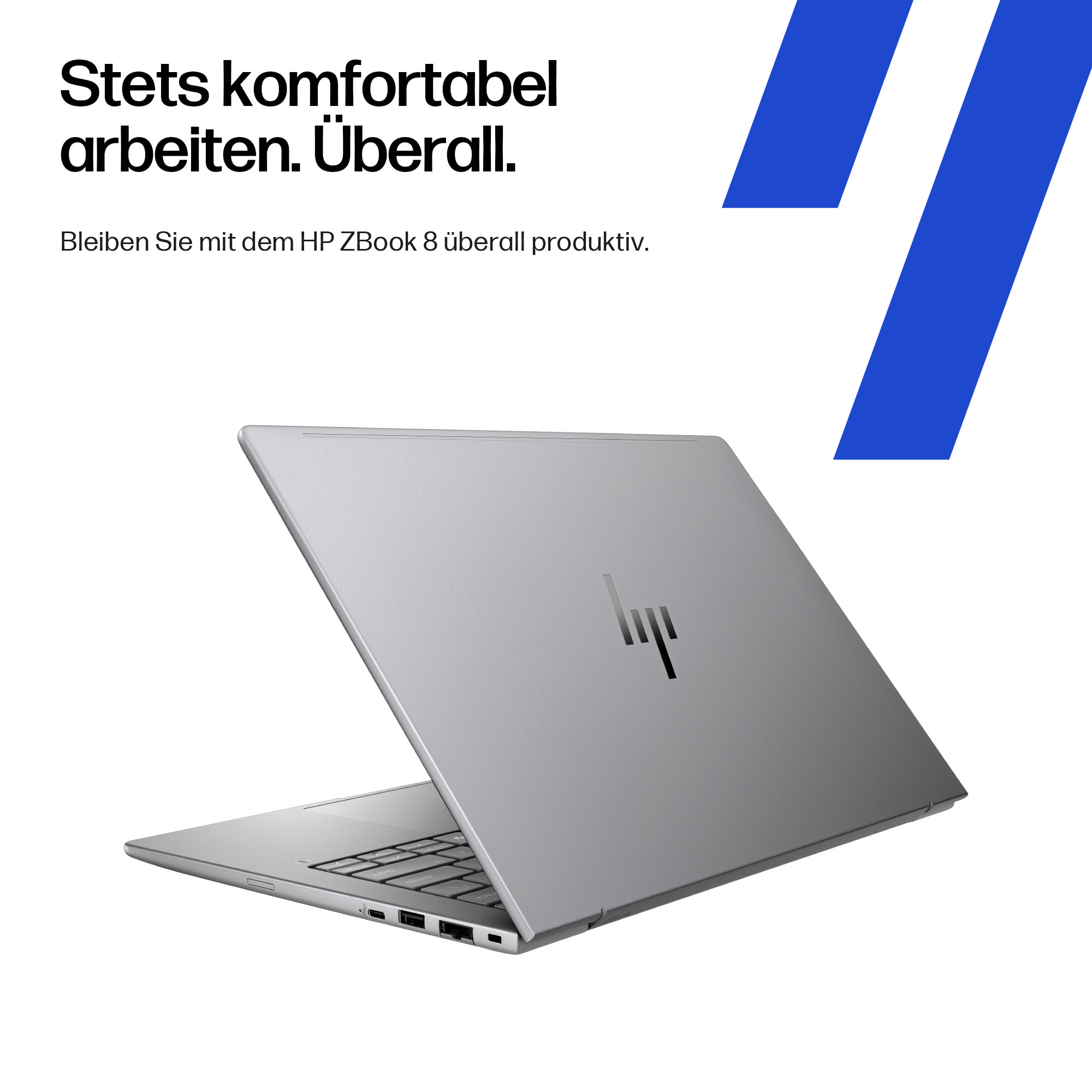 HP ZBook 8 G1ak Mobile Workstation - AMD Ryzen AI 7 350 / 2 GHz - Win 11 Pro - Radeon 860M - 64 GB RAM - 2 TB SSD NVMe, TLC - 35.6 cm (14)