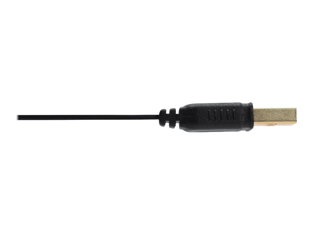 InLine USB 2.0 Flat Cable Type A male / female gold plated black 1m