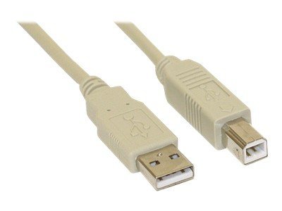 InLine USB 2.0 Cable Type A male / B male beige 3m