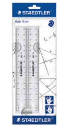 Staedtler 562 152 PB righello 150 mm Plastica Trasparente 2 pz