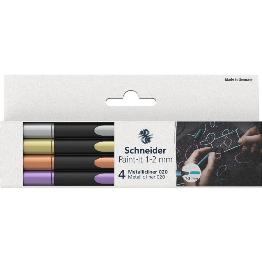 Schneider Schreibger�te ML02011501 paint marker Copper, Gold, Silver, Violet 4 pc(s)