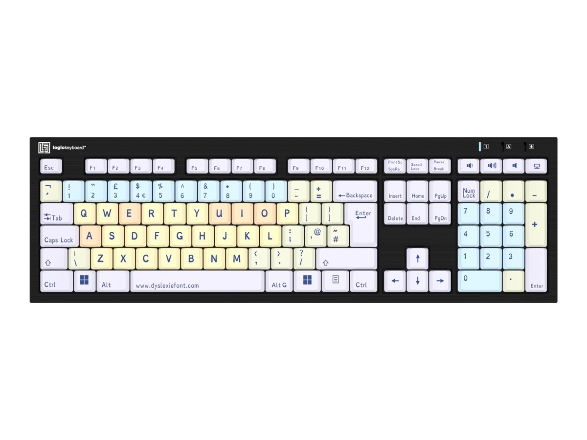 Logickeyboard Dyslexie Keyboard Nero UK PC