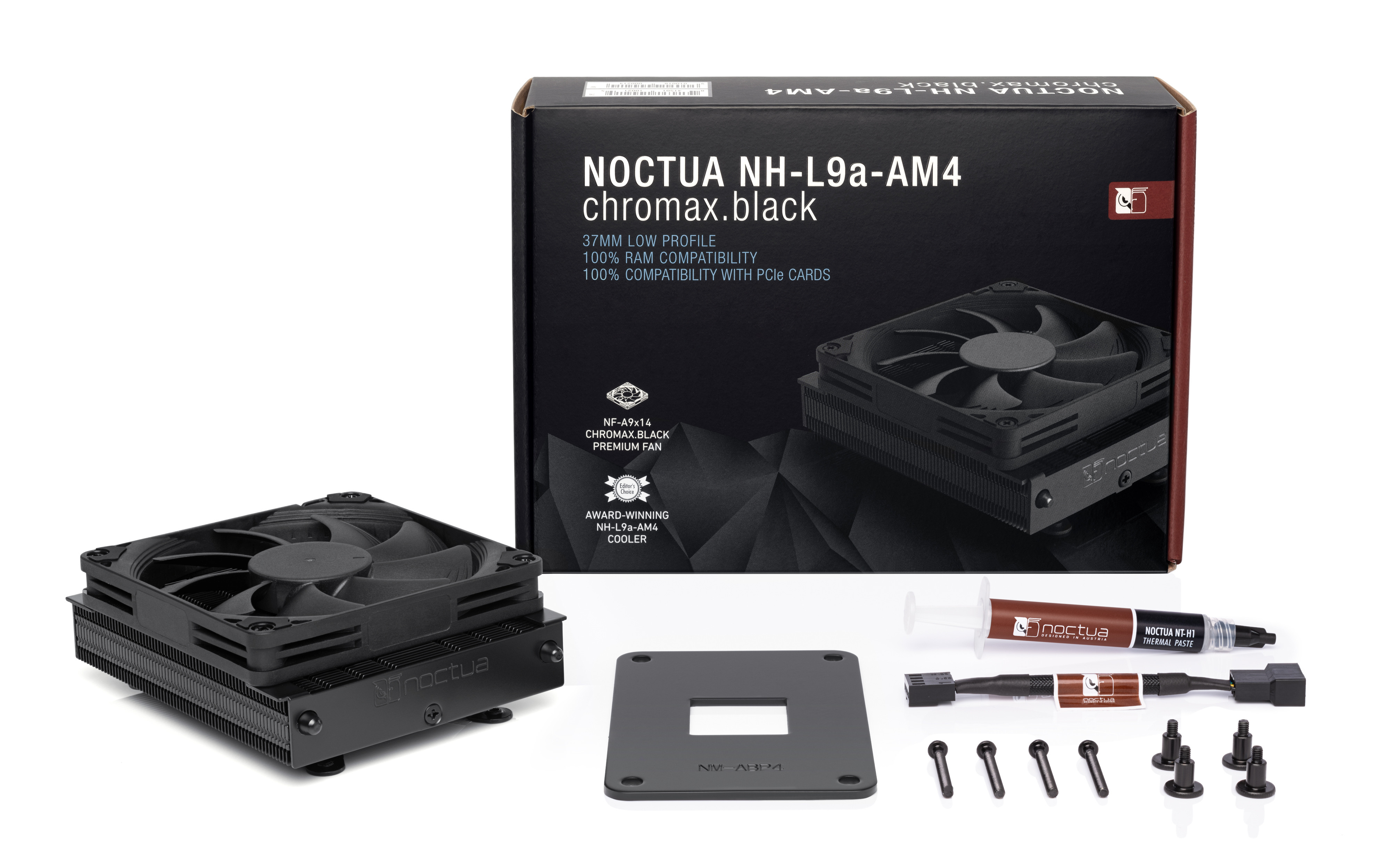 Noctua NH-L9a-AM4 chromax.black - Prozessor-Luftk�hler - (f�r: AM4)