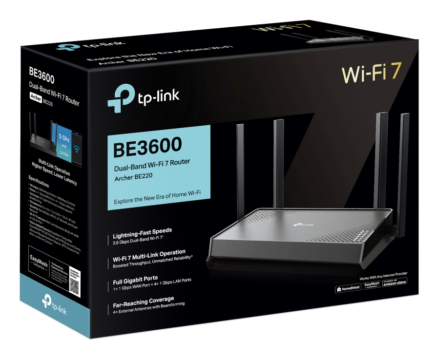 TP-LINK Archer BE220 V1 - Wireless Router 4-Port-Switch