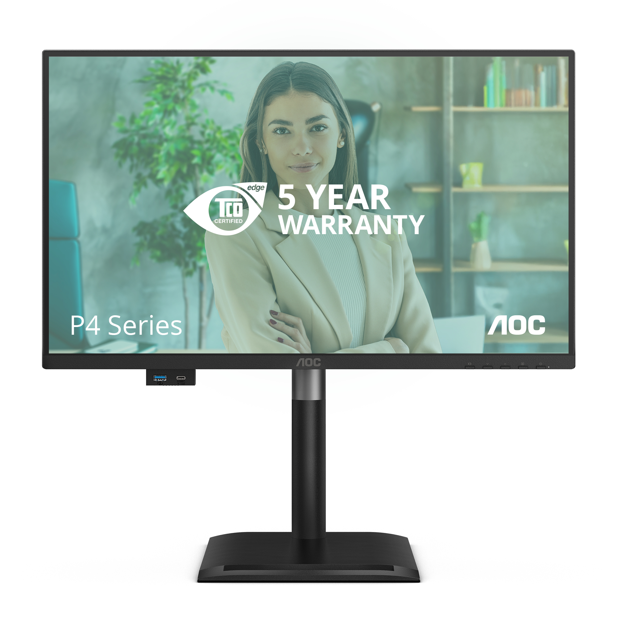 AOC 24P4CV computer monitor 60.5 cm (23.8) 1920 x 1080 pixels Full HD LED Black