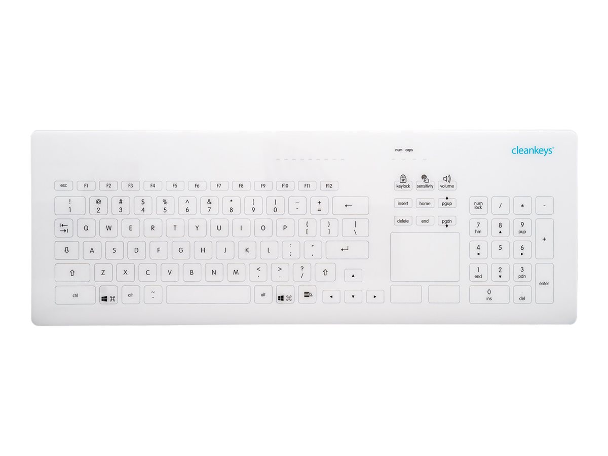 GETT Cleankeys CK4 clavier USB QWERTZ Allemand Blanc