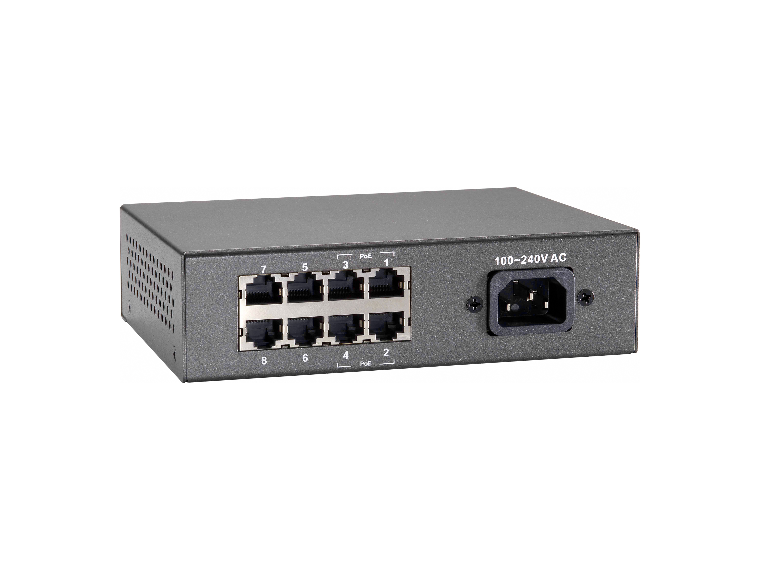 LevelOne FEP-0812 switch di rete Fast Ethernet (10/100) Supporto Power over Ethernet (PoE) Nero