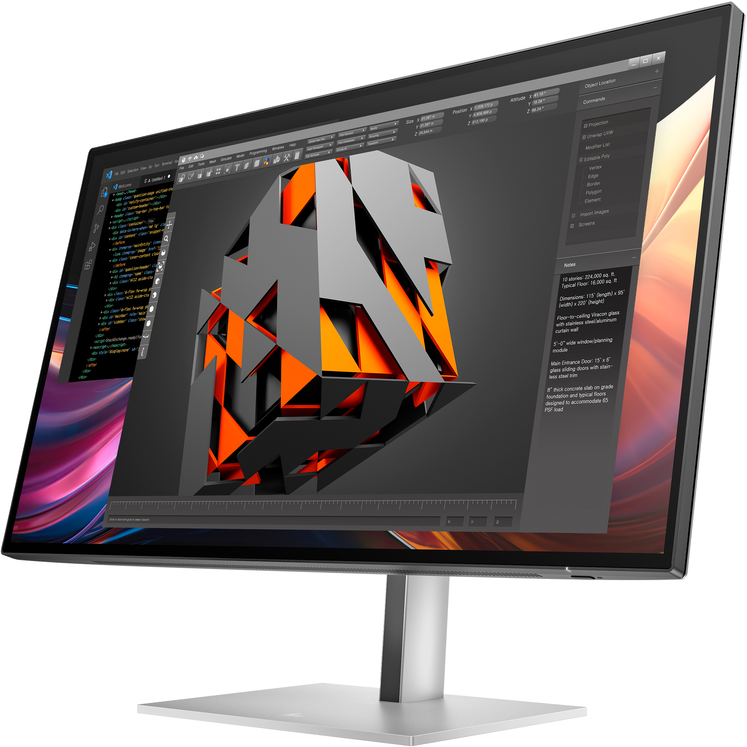 HP 727pq - Series 7 Pro - LED-Monitor - 68.6 cm (27)