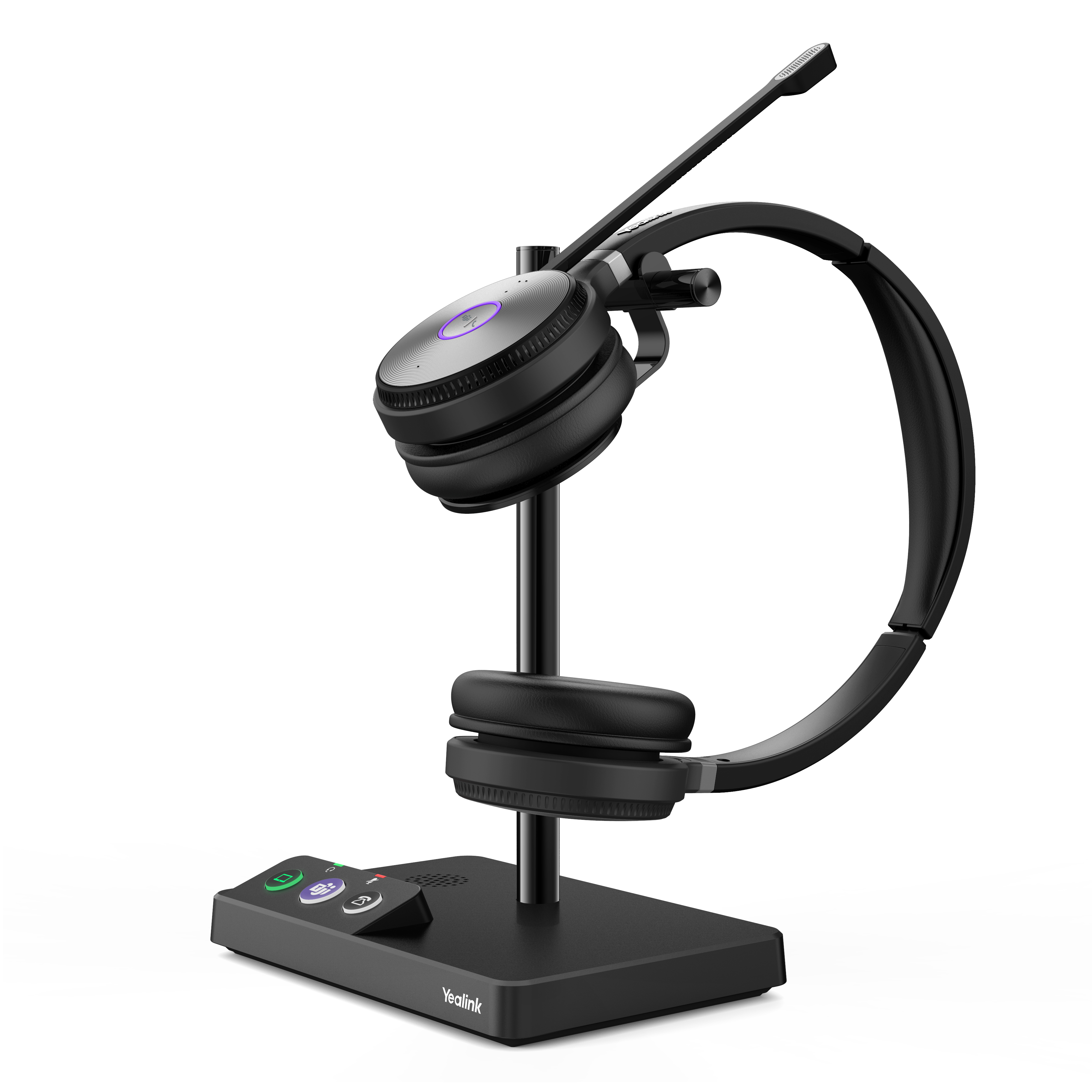 Yealink WH62 Dual UC Auricolare Wireless A Padiglione Ufficio Micro-USB Base di ricarica Nero