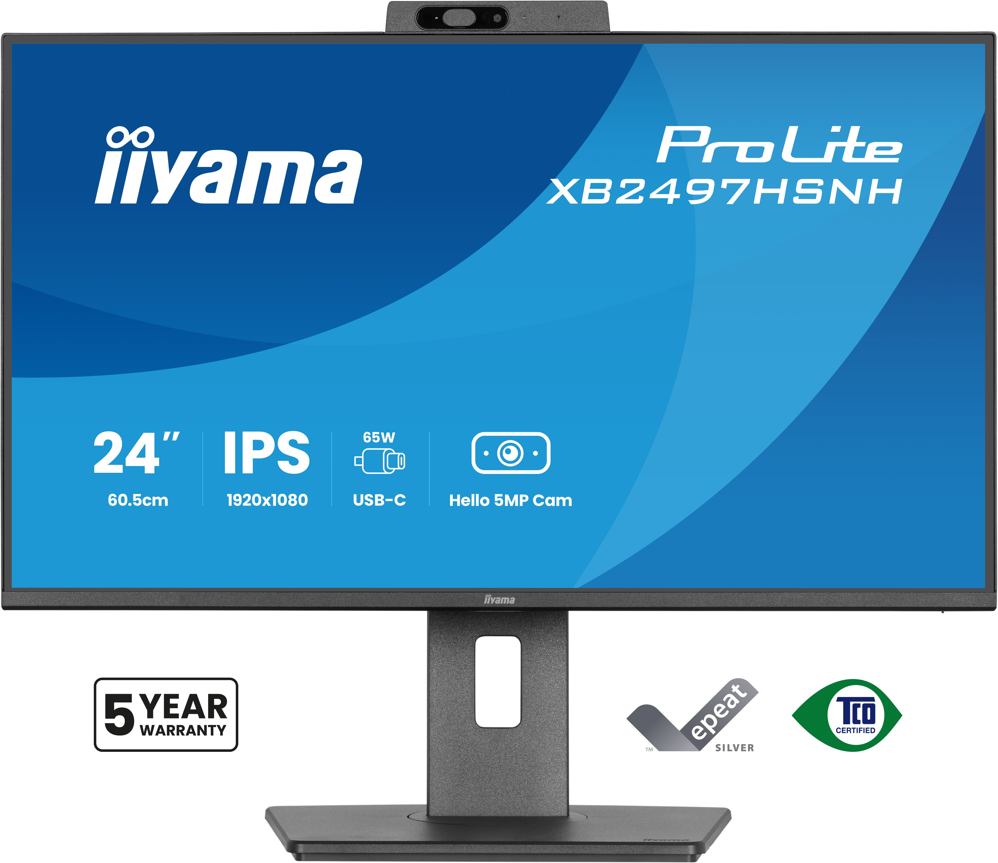 iiyama ProLite XB2497HSNH-B1 24IN IPS LCD 4MS 1920X1080 350CD/M2 HDMI/DP/USB 2 pantalla para PC 60,5 cm (23.8) 1920 x 1080 Pixeles Full HD Negro