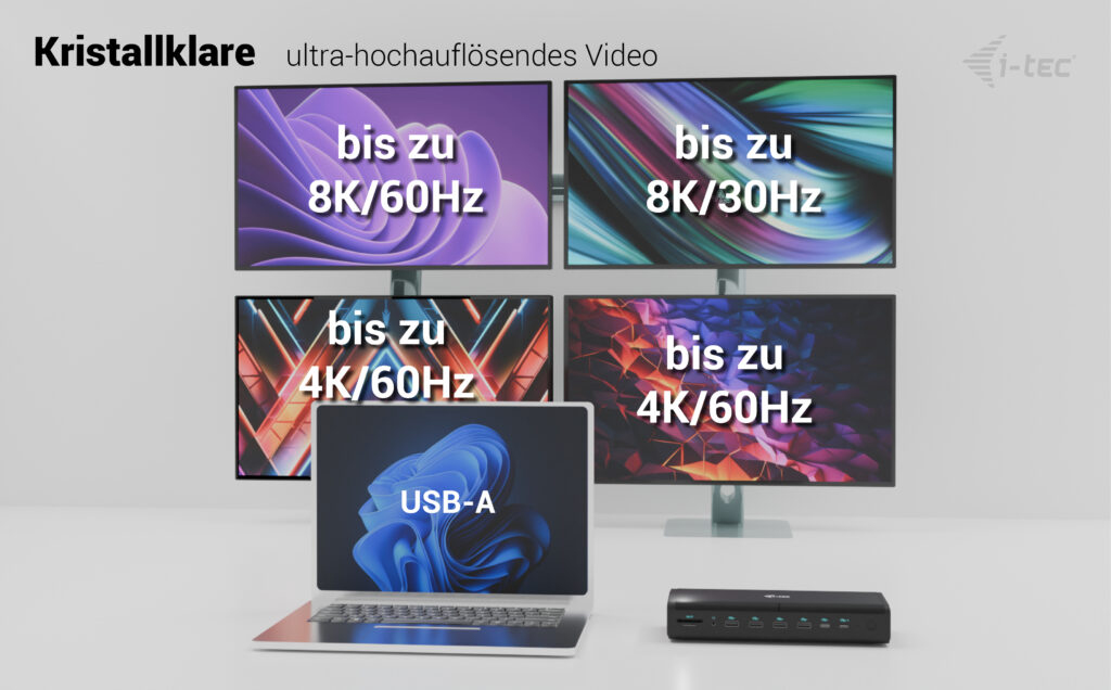 i-tec Universal 6x 4K/60Hz Display Docking Station + Power Delivery 140W