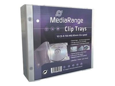 MEDIARANGE Cliptray - CD-Umschlge - Kapazitt: 1 CD - wei (Packung mit 10)