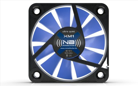 Blacknoise XM-2 Carcasa del ordenador Ventilador 4 cm Negro, Azul