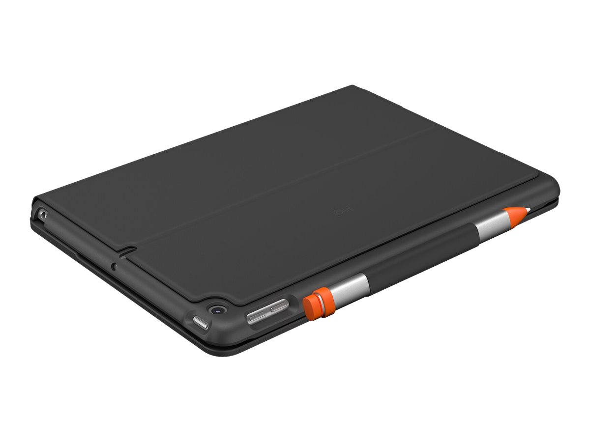 Logitech Slim Folio - Tastatur und Foliohlle - kabellos - Bluetooth - Pan-Nordic - Graphite - fr Apple 10.2-inch iPad (7. Generation, 8. Generation, 9. Generation)