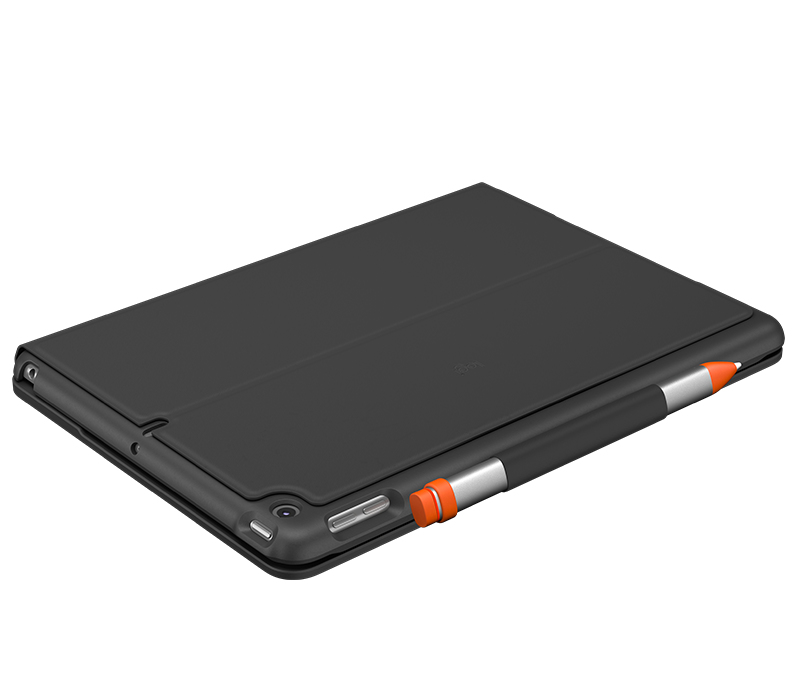 Logitech Slim Folio - Tastatur und Foliohlle - kabellos - Bluetooth - Pan-Nordic - Graphite - fr Apple 10.2-inch iPad (7. Generation, 8. Generation, 9. Generation)
