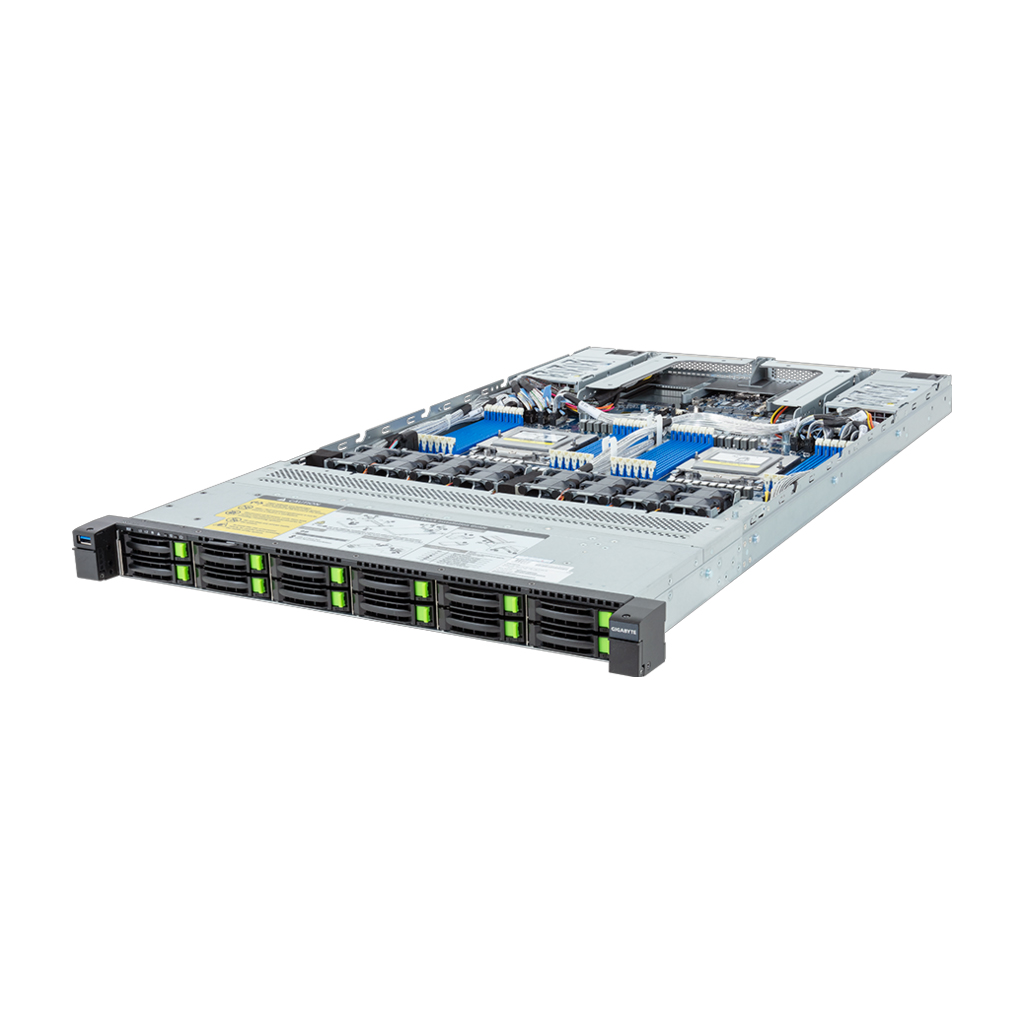 Gigabyte Barebone R183-Z94-AAV1 rev. 3.x Rack Server 1U Dual Sockel SP5 - Barebone - AMD EPYC