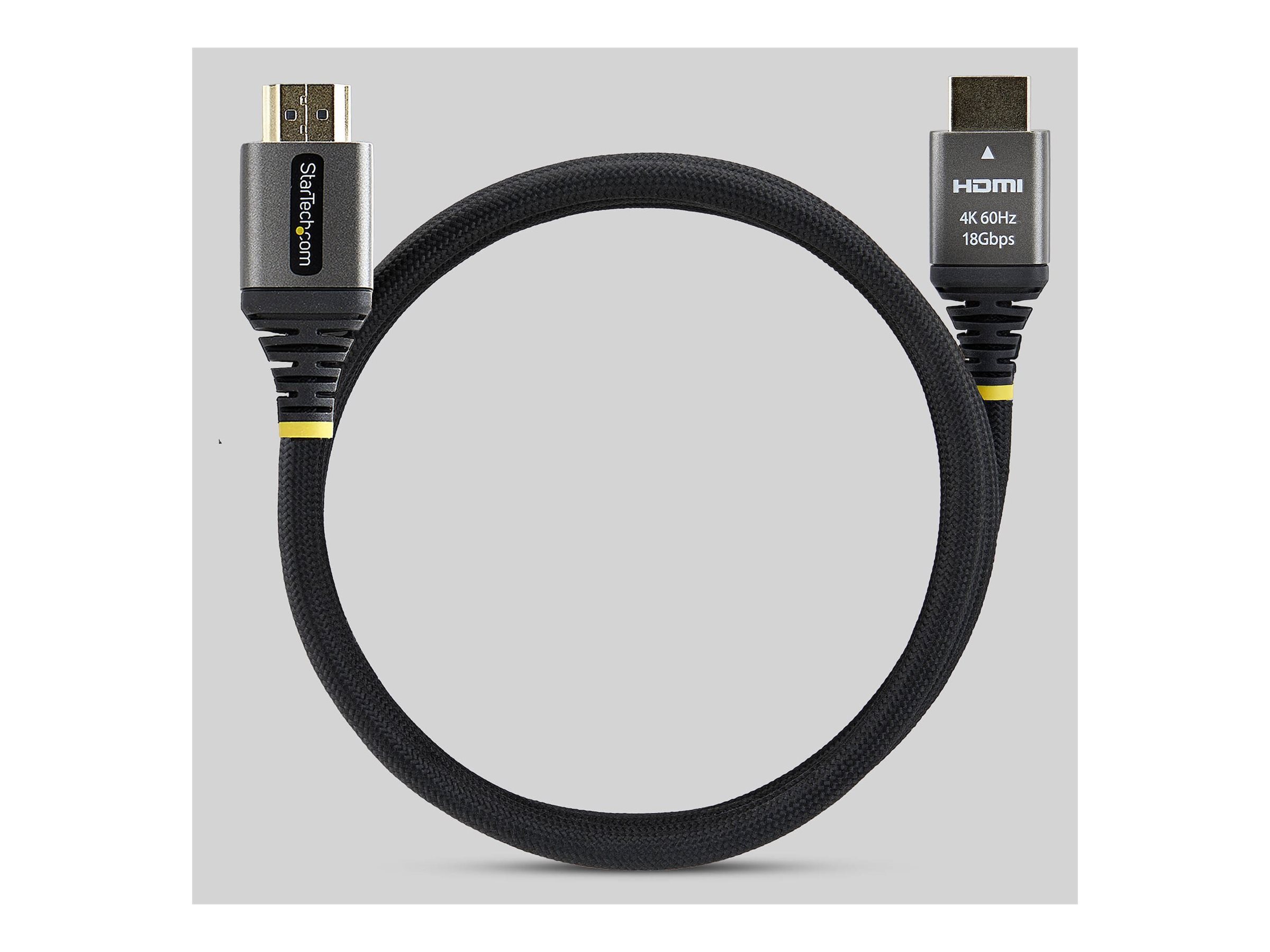 StarTech.com 2m (6ft) Premium Certified High Speed HDMI Cable, Ultra Flexible HDMI Cable, 4K 60Hz/1440p 144Hz w/HDR10/ARC, 18Gbps, High Flex Braided HDMI Cord