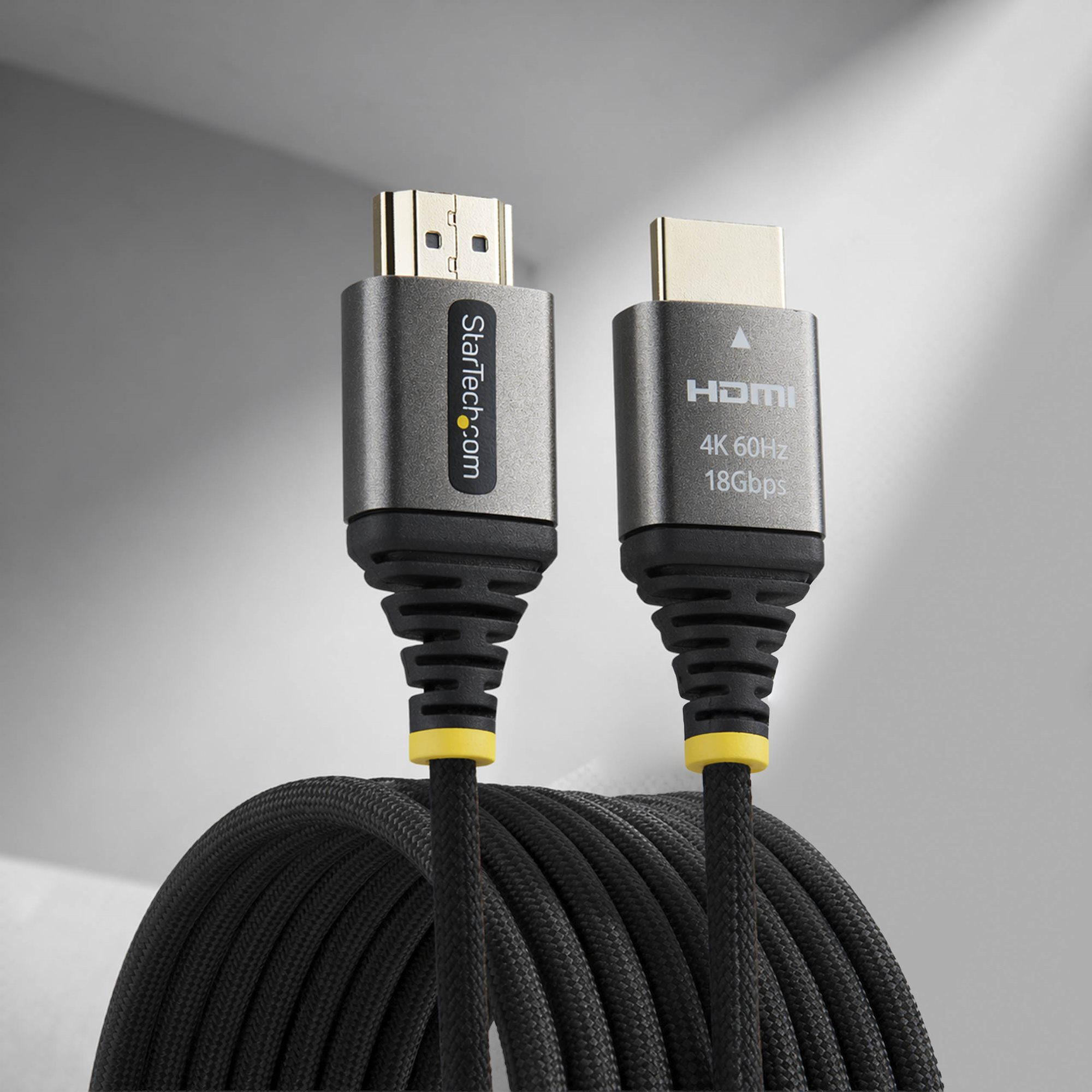 StarTech.com 2m (6ft) Premium Certified High Speed HDMI Cable, Ultra Flexible HDMI Cable, 4K 60Hz/1440p 144Hz w/HDR10/ARC, 18Gbps, High Flex Braided HDMI Cord