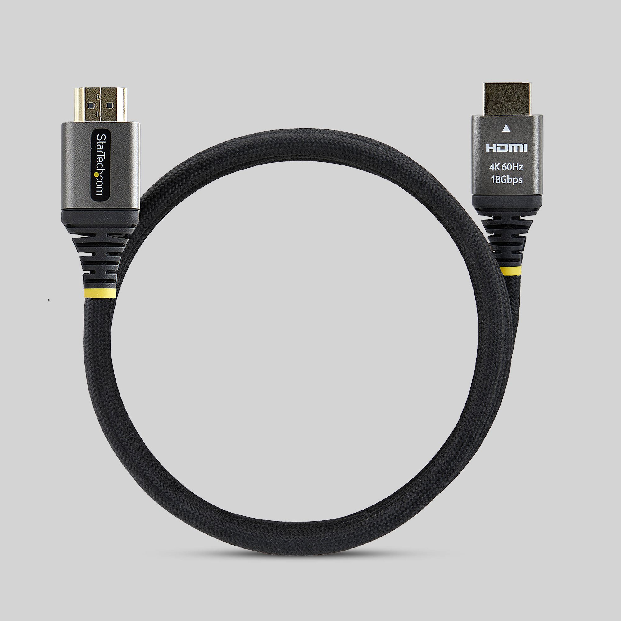 StarTech.com 2m (6ft) Premium Certified High Speed HDMI Cable, Ultra Flexible HDMI Cable, 4K 60Hz/1440p 144Hz w/HDR10/ARC, 18Gbps, High Flex Braided HDMI Cord
