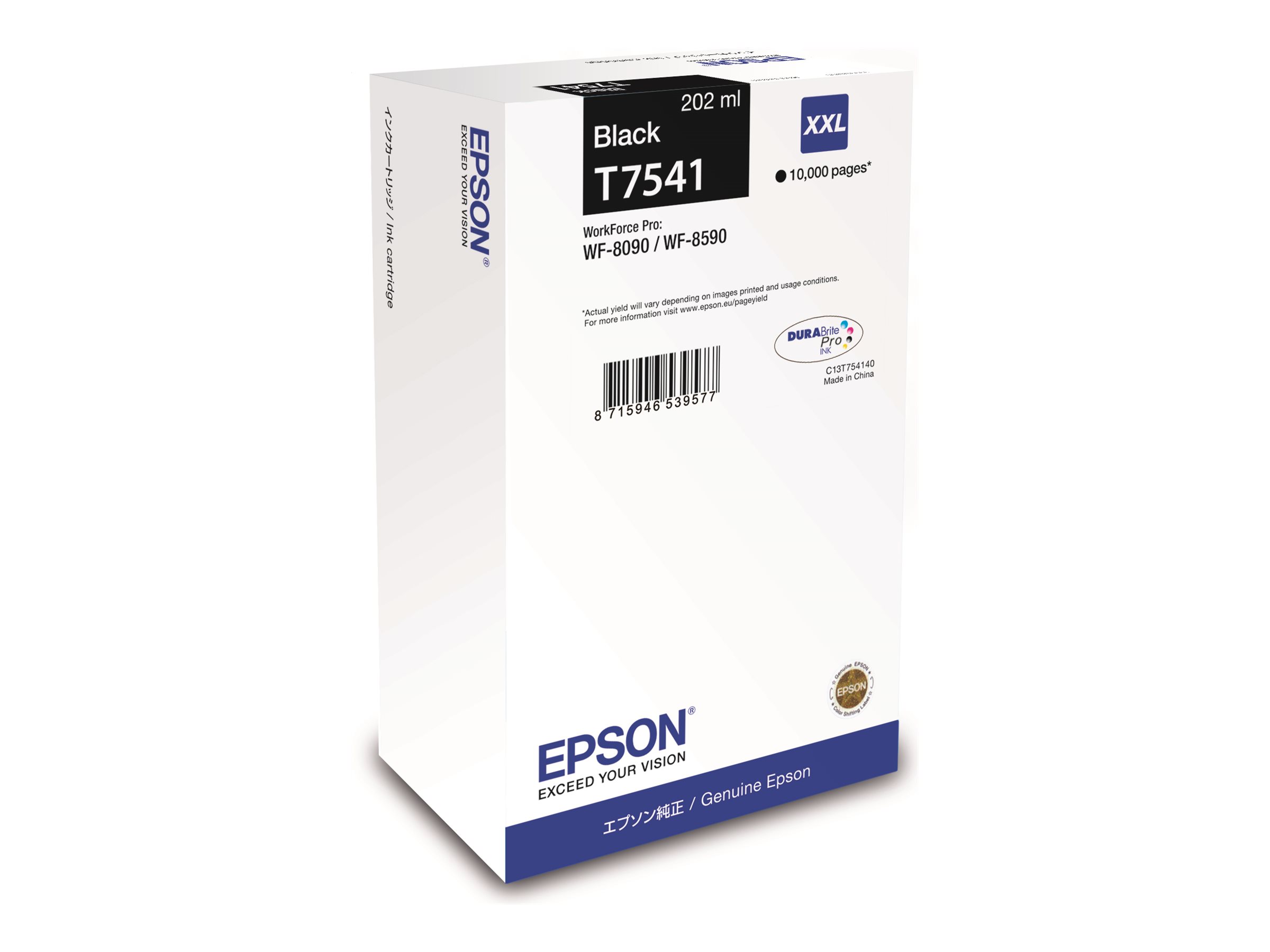 Epson Tinte schwarz 202.0ml WF Pro 8090/8590XXL - Schwarz