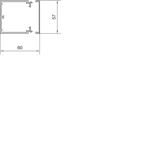 Hager LF6006007035 - 2 m - PVC - Grau