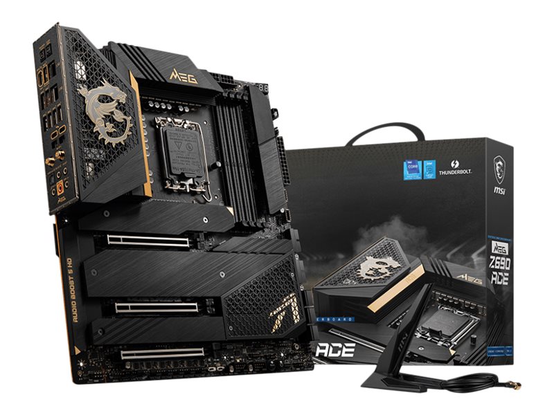 MSI MEG Z690 ACE - Motherboard - E-ATX - LGA1700-Sockel - Z690 Chipsatz - USB-C Gen2, USB 3.2 Gen 1, USB 3.2 Gen 2, USB-C Gen 2x2 - Wi-Fi, Bluetooth, 2 x 2.5 Gigabit LAN - Onboard-Grafik (CPU erforderlich)