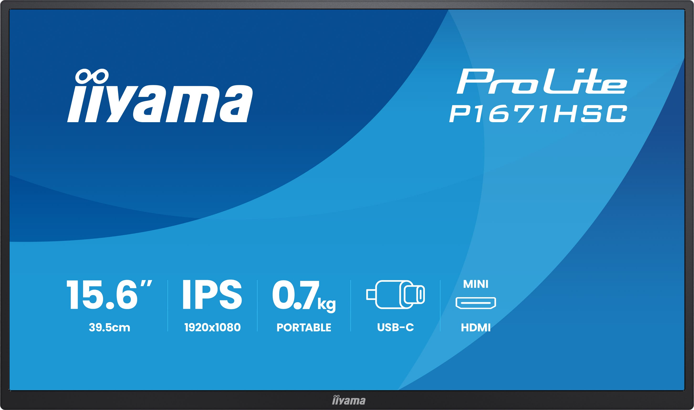 Iiyama ProLite P1671HSC-B1 - LED-Monitor - 39.6 cm (15.6)