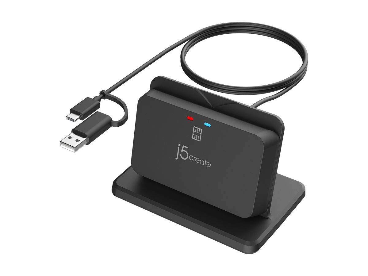j5create JUR261 USB Smart Card / CAC Reader Stand