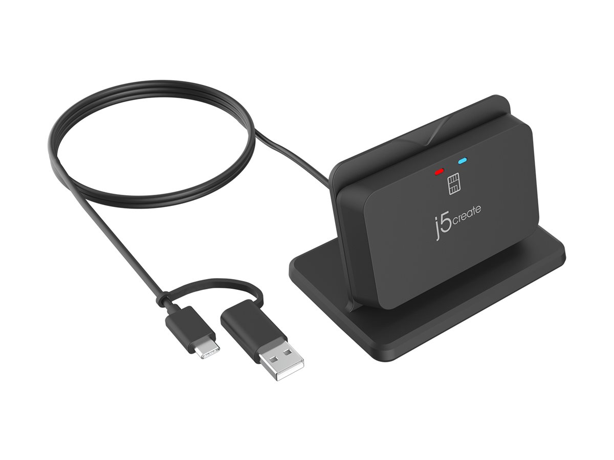 j5create JUR261 USB Smart Card / CAC Reader Stand