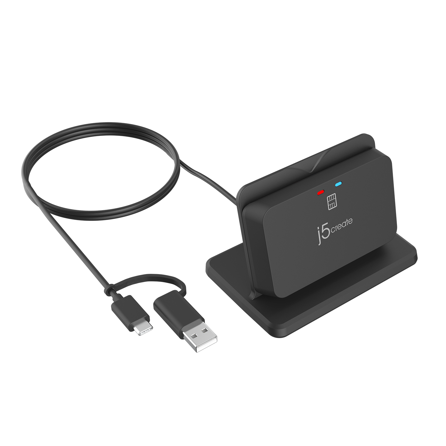 j5create JUR261 USB Smart Card / CAC Reader Stand